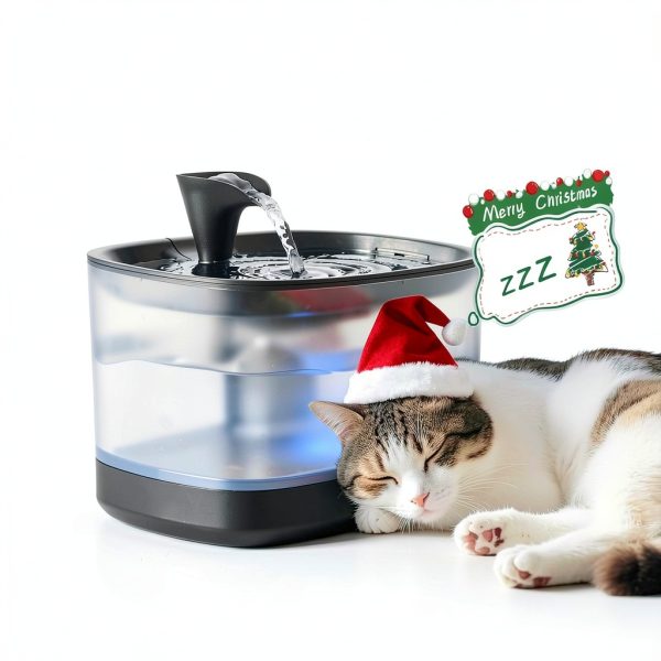 Veken Cat Fountain 84oz Quiet Pump Free Water Dispenser-2