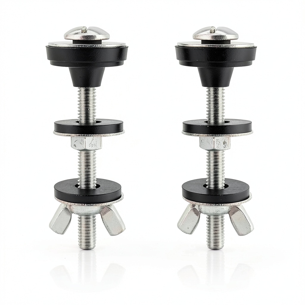 Installing Lovmny Toilet Bolts Stainless Steel Anti Corrosion Easy on a wooden workbench