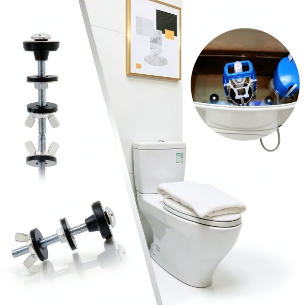 Lovmny Toilet Bolts Stainless Steel Anti Corrosion Easy-4