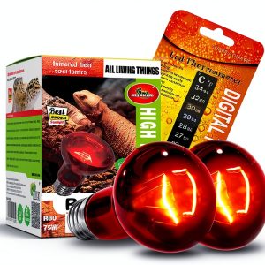 MCLANZOO Reptile Heat Lamp Infrared Bulb for Terrariums-0