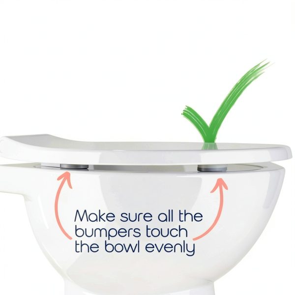 SereniBath Silicone Toilet Seat Bumpers Prevent Shifting-1