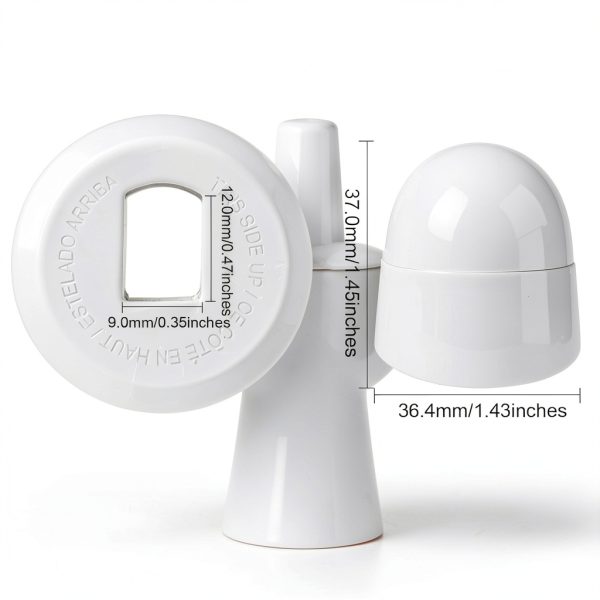 Toilet Bolt Caps Fyroxx ABS White Bathroom Upgrade-4
