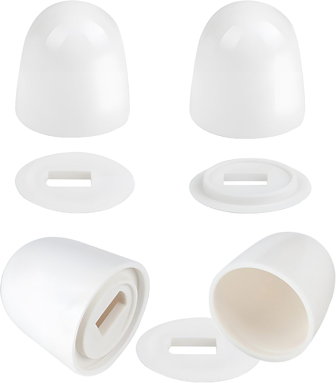 Installing Fyroxx toilet bolt caps in a modern bathroom
