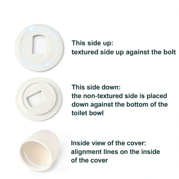 Toilet Bolt Caps Fyroxx ABS White Bathroom Upgrade-3