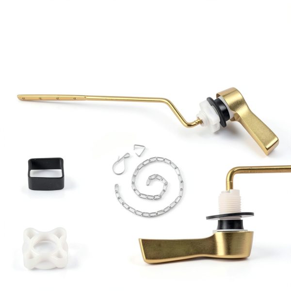 iFealClear Side Mount Toilet Handle Brass Lever-2