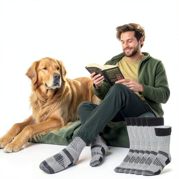 Merino Wool Hiking Socks COZIA Thermal Cushion-4