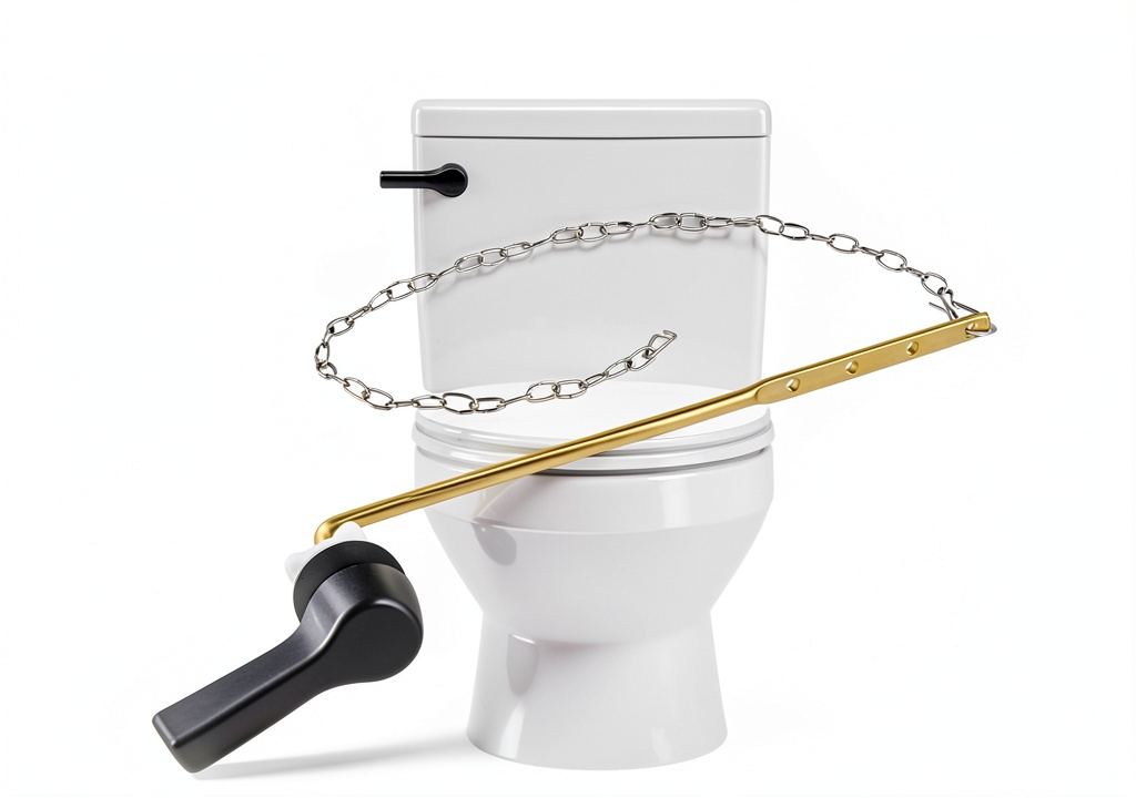 Installing iFealClear Front Brass Toilet Flush Lever on a bathroom countertop