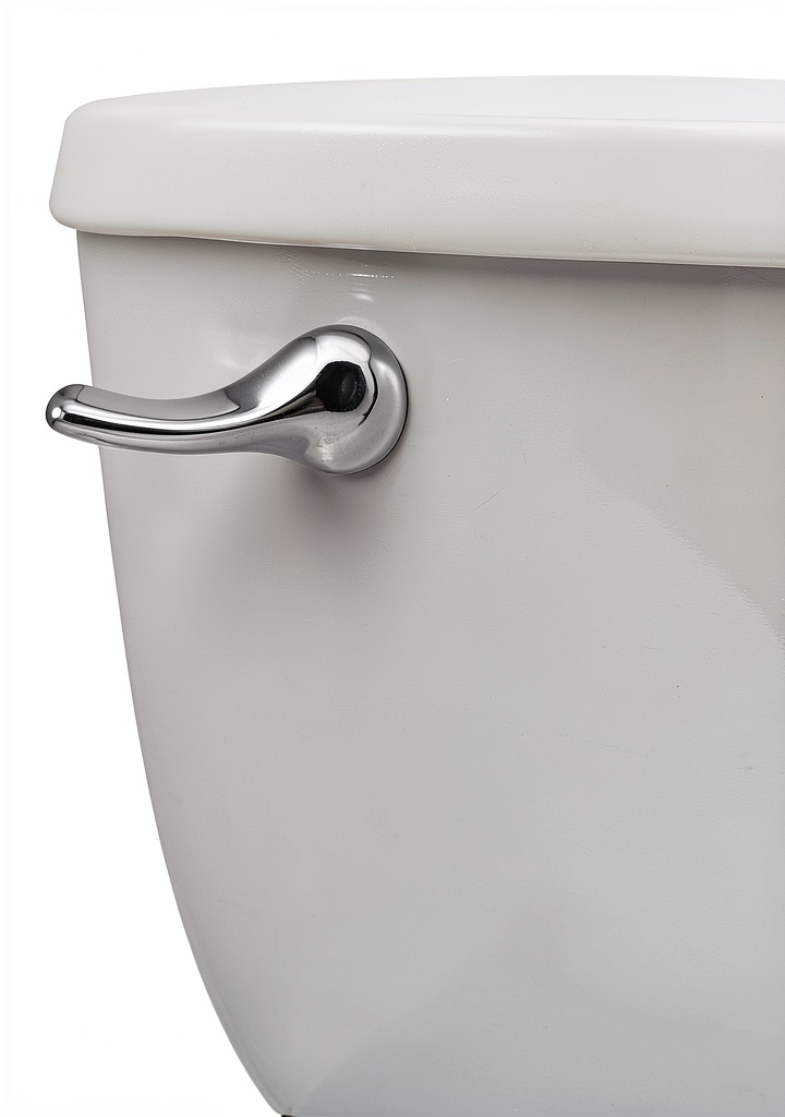 Installing Toilet Handle Danco Chrome Left Hand Metal Lever on a wooden workbench