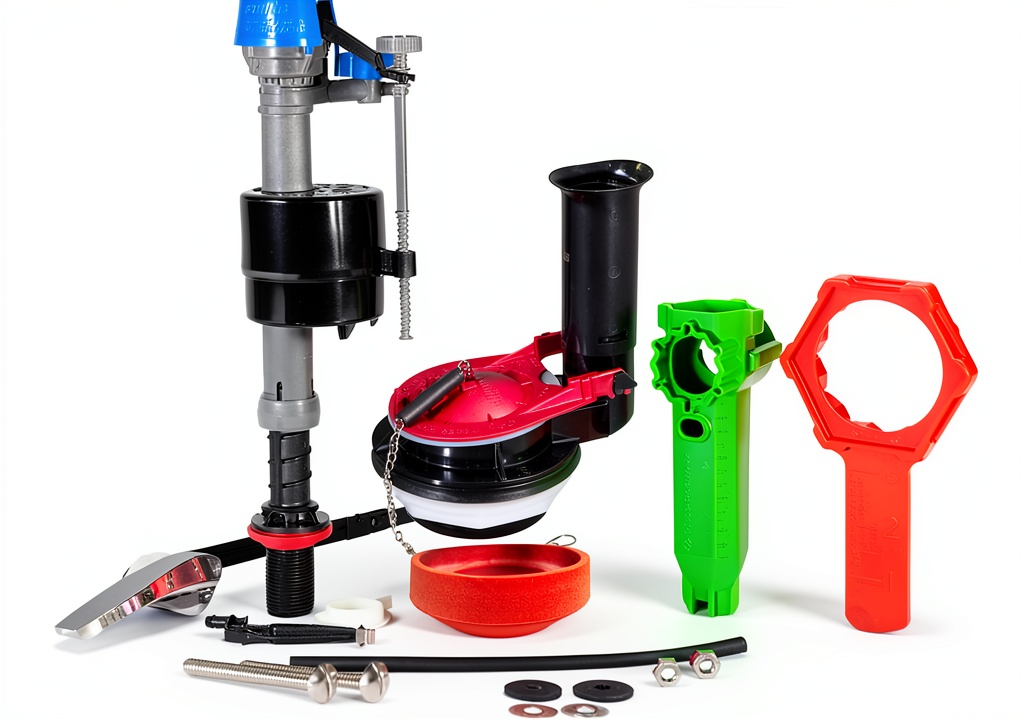 Installing Fluidmaster K-400H-038-T4 Toilet Repair Kit on a wooden workbench