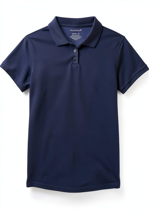Classroom Uniforms Big Girl's Girls Fit Moisture Wicking Polo Shirt, sos Royal, M-0