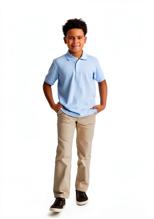 Youth Short Sleeve Pique Polo Shirt-2