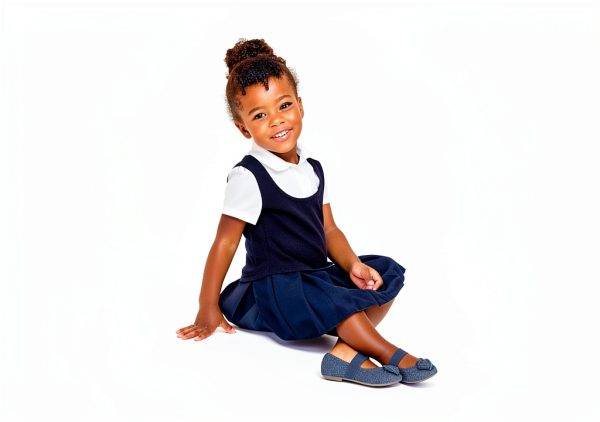 French Toast Girls Pleat 2-fer Dress-3