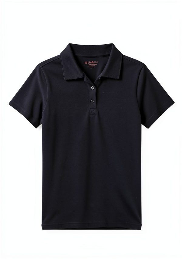 Girls Polo Shirt 3 Pack Short Sleeve Picot Collared School Uniform-1