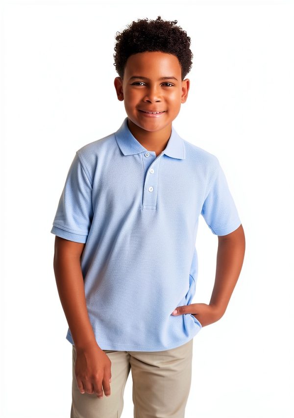 Youth Short Sleeve Pique Polo Shirt-3
