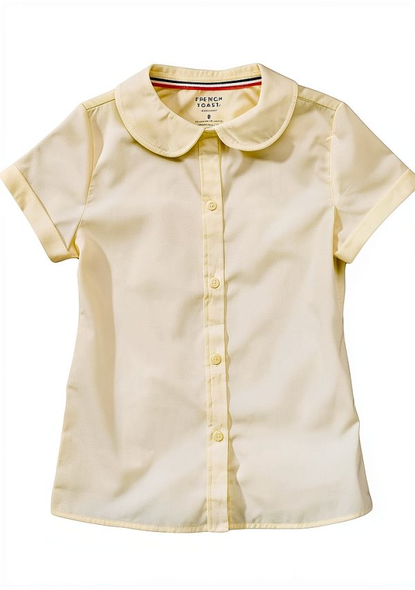 French Toast S/S Peter Pan Fitted Shirt - Girls-0