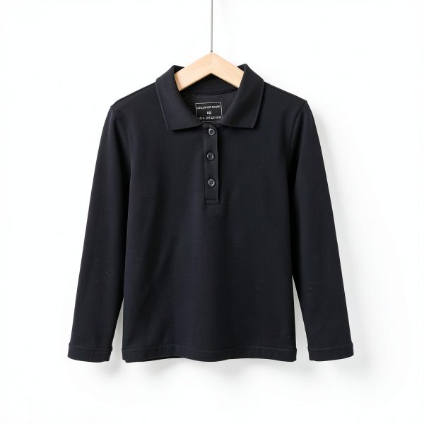 Polo Shirt Long Sleeve Shirt for School Girls Boys Polo Shirts-2