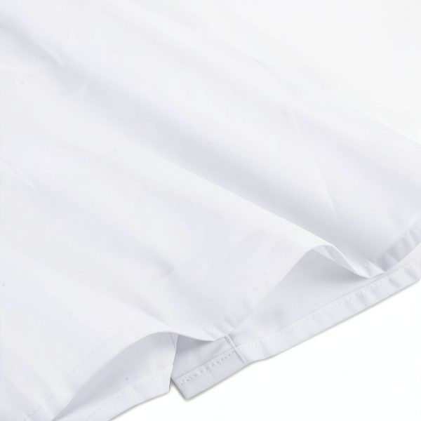 Bienzoe Girls Shirt Short Sleeve: White Button Up Kids School Uniform Cotton Oxford Collar Ruffle Dress Blouse-4
