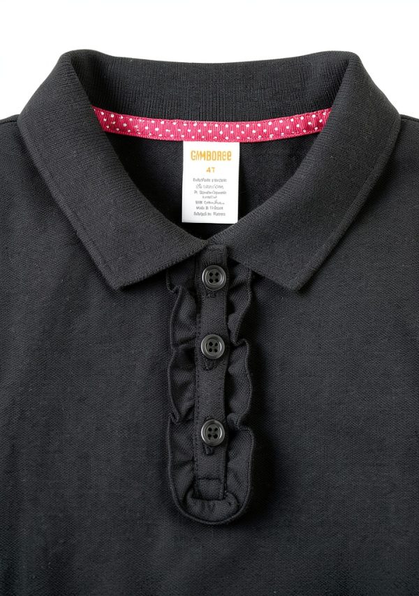 Gymboree Girls Long Sleeve Ruffle Polo Shirt Multipack Navy 3‑Pack-2