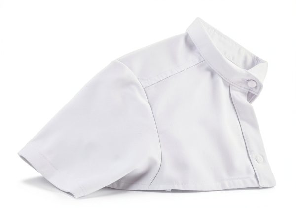 Bienzoe Girls Long Sleeve Shirt White Oxford Collar Ruffle Blouse-3