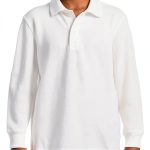Lands' End School Uniform Kids Long Sleeve Mesh Polo Shirt-0